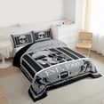 thumbnail image 4 of Homewish Boys Ball Game Full Size Comforter Sets,Las Vegas American Ball Game Bedding Comforter Set,Gray Black Bedding Sets For Kids,Luxury Bedroom Decor Reversible,3pcs, 4 of 9