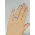 thumbnail image 2 of HeartsAndYou 1.5ct Natural Blue Tanzanite Engagement Ring 100% 14k SOLID White Gold Halo, 2 of 8