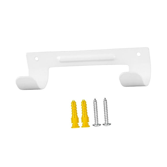 Percha para tabla de planchar compacta, resistente, de metal, para montar en la pared, fácil instalación. Blanco