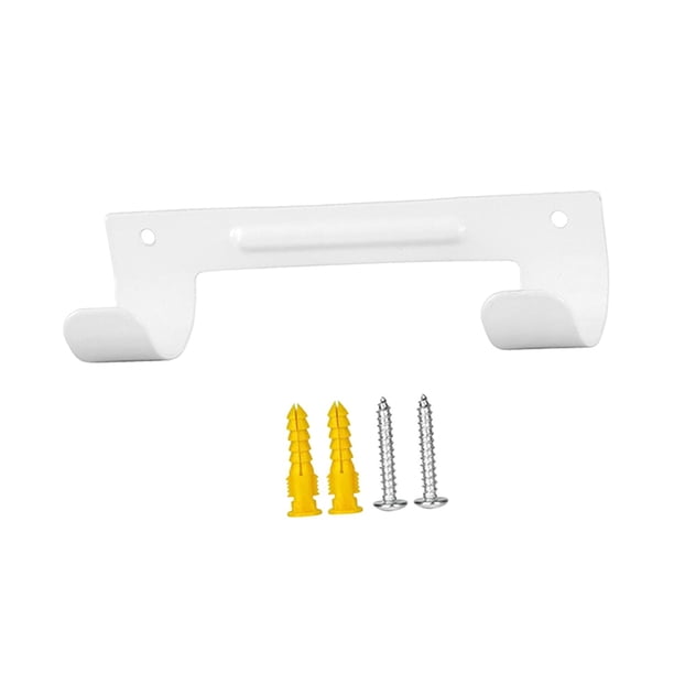 Percha para tabla de planchar compacta, resistente, de metal, para montar en la pared, fácil instalación. Blanco