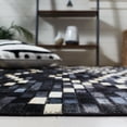 thumbnail image 4 of SAFAVIEH Studio Leather Jepson Geometric Area Rug, Black/Beige, 8' x 10', 4 of 8