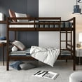 thumbnail image 2 of HH2Home Essentials Campbell Wood Twin over Twin Bunk Bed, Espresso, 2 of 13