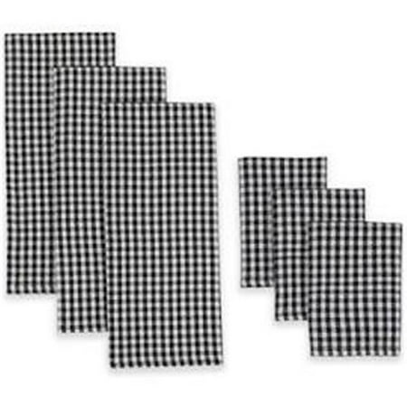 

Black Check Heavyweight Dishtowel- Set of 3 & Dishcloth- Set of 3