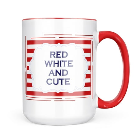 

Christmas Cookie Tin Red White and Cute Fourth of July Red Stripes Mug gift for Coffee Tea lovers