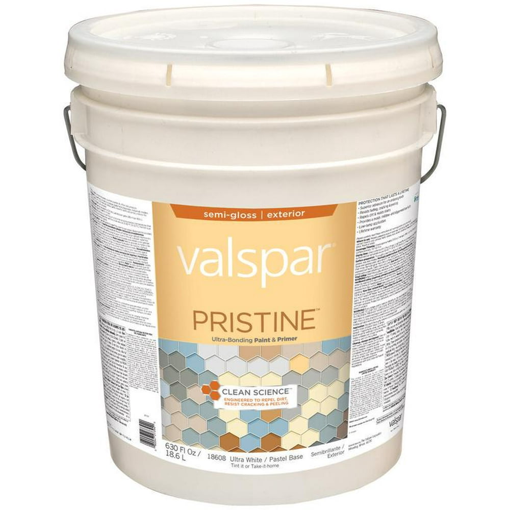 Valspar 18608 Exterior House Paint, Pastel Base, Semi