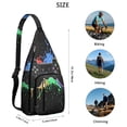 thumbnail image 4 of Gamer Gift Sling Backpack - Digital Loading Screen & Strategy Mode Pattern, Fashionable Water-Resistant Pack for Students, 4 of 4