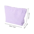 thumbnail image 2 of Unique Bargains 1 Pc Seersucker Stripes Makeup Bag Purple Polyester, 2 of 5