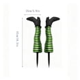 thumbnail image 3 of Witch Leg Stakes, Decorates Yard with Funny Spooky Style, Ground Stakes, Glitter Shoe Design and Weatherproof Fabric Build for Front Yard, Garden Display, and Halloween Party Scene., 3 of 7