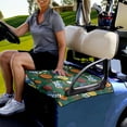 thumbnail image 3 of Renewold Golf Cart Seat Cover Portable Golf Cart Seat Blanket Machine Washable Suitable for 2/4 Person Seats Golf Cart Club Car, Golf Ball Star Green, 3 of 5
