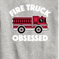 thumbnail image 3 of Instant Message - Fire Truck Obsessed - Toddler & Youth Crewneck Fleece Sweatshirt, 3 of 6