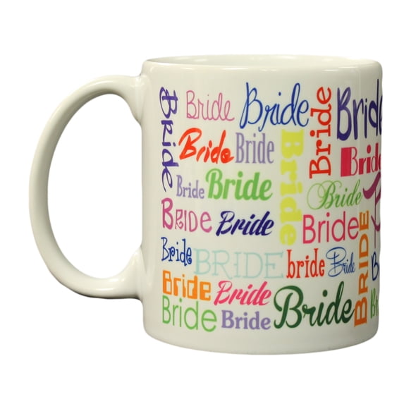"Bride" Wrap Around Bridal Design 11oz Coffee Mug