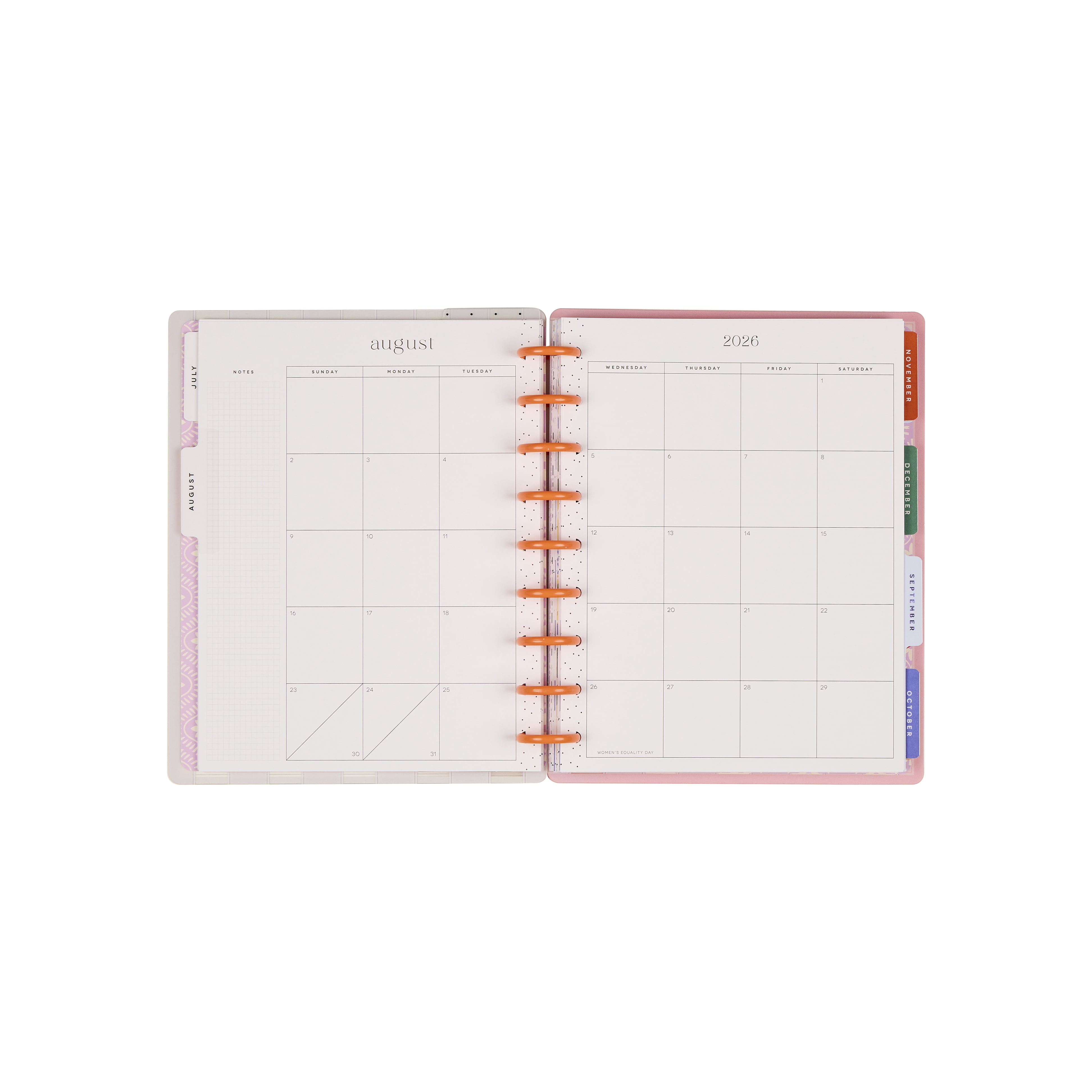 Happy Planner Coastal Cottage Dated 12-Month Planner, July 2026 – June 2027, Classic Size, Horizontal Layout, Disc-Bound, 3 Bonus Months, 2 Sticker Sheets, 7" x 9.25"