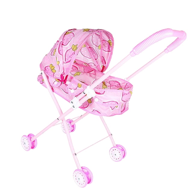 Carrito de Plástic Bebé, Cochecito, Muñeca Accesorios para Sunnimix Juguete de carrito mini empuje