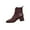 Wine, variant on Boots for Women Square Toe Chunky Heel Lace-up Ankle Short Boots Women's Casual Comfortable Boots Winter Outdoor Dressy Booties Shoes