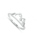 thumbnail image 4 of Cute Wanderlust Travel Mountain Range Band Sterling Silver Ring 925 Jewelry Female Male Size 4, 4 of 4