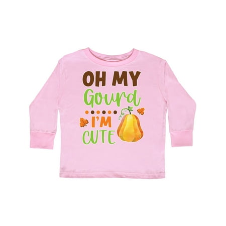 

Inktastic Thanksgiving Oh My Gourd I m Cute Gift Toddler Boy or Toddler Girl Long Sleeve T-Shirt