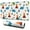 White Dinosaurs Volcanoes-1, variant on Long Mouse Pads for Desk,White Dinosaurs Volcanoes Birds Pattern Desk Mats on Top Of Desks, Desk Mouse Pad Extra Large with 3mm Non-Slip Base and Stitched Edge for Gaming,Office,Work,Home 31.5"x11.8"