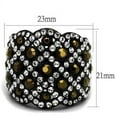 thumbnail image 4 of Womens Black Ring Anillo Para Mujer Stainless Steel Ring with Top Grade Crystal in Metallic Light Gold Avita, 4 of 4