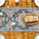 thumbnail image 5 of Camino de mesa Yoyauz estilo bohemio, color naranja y azul, estilo rústico, estilo granja, mágico, para cocina, comedor, decoración para el hogar, fiestas, 33 x 183 cm, 5 of 6