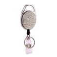 thumbnail image 3 of Color Crystal Rhinestones Badge Reel Work Card Name Tag Retractable Badge Holder Sparkle Bling ID Card Holders Bag Keychain Pink, 3 of 5