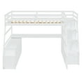 thumbnail image 5 of New Full Size Loft Bed with 7 Drawers 2 Shelves and Desk - White, 5 of 10