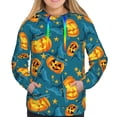 thumbnail image 4 of Hoodies for Women - pumpkins halloween hats Comfrt Colour Drawstring Women'S Fashion Hoodies & Sweatshirts, Fall Outfits Clothes for Women 2024 Pullover with Kangaroo Pocket, 4 of 7