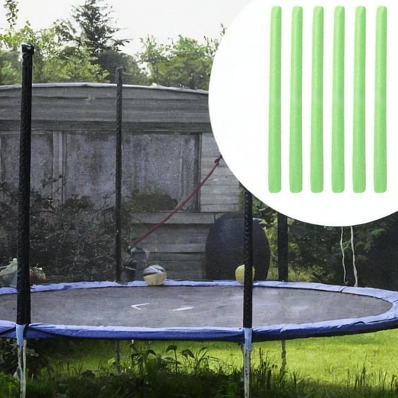 Mangas de espuma de trampolín 6pcs Pole de espuma de protección Cubierta de espuma de relleno de protector portátil para saltar en la cama de la cama Verde