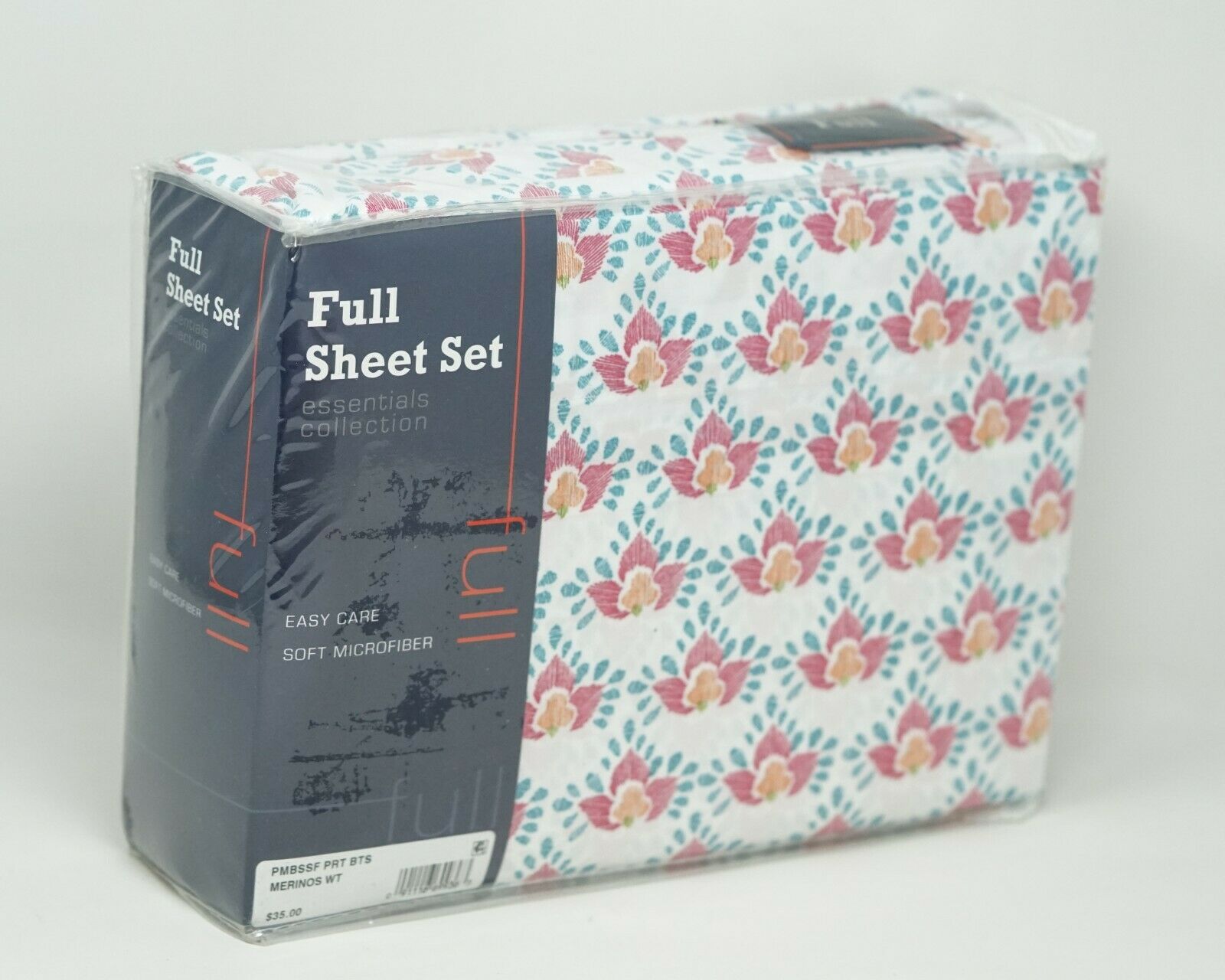 Sanders Printed Microfiber 4Pc Floral Blossom Sheet Set FULL