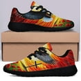thumbnail image 3 of Memorial Day Eagle Poppy Flowers Shoes Sneakers Black Size 10.5, 3 of 7