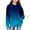 Blue, variant on Ruyang Oversized Preppy Hoodies for Girls Gradient Color Hooded Sweatshirt School Trendy Tie Dye Sweaters with Pocket
