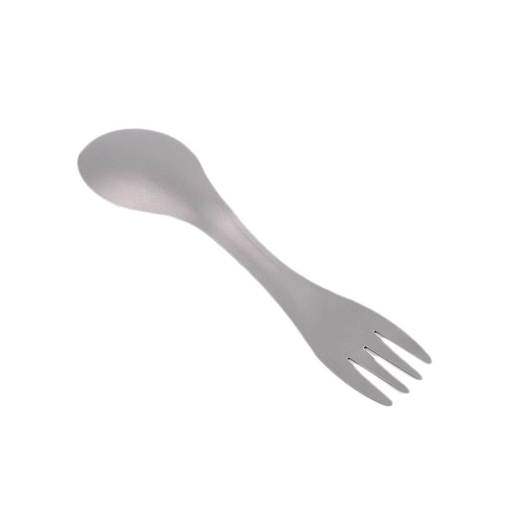 Hiking Picnic Spoon Ultralight Outdoor 2-in-1 Titanium Spork: Camping Fork 