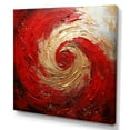 thumbnail image 2 of Designart "Spiraling Red And Gold Whimsical Whirl" Abstract Spirals Wall Decor, 2 of 7