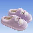 thumbnail image 4 of Bixock Slippers for Womens Indoor House Cotton Shoes Multi Size Fluzzy Fleece Lined Slide Warm Comfortable Non-Sliped Women Shoes, 4 of 9