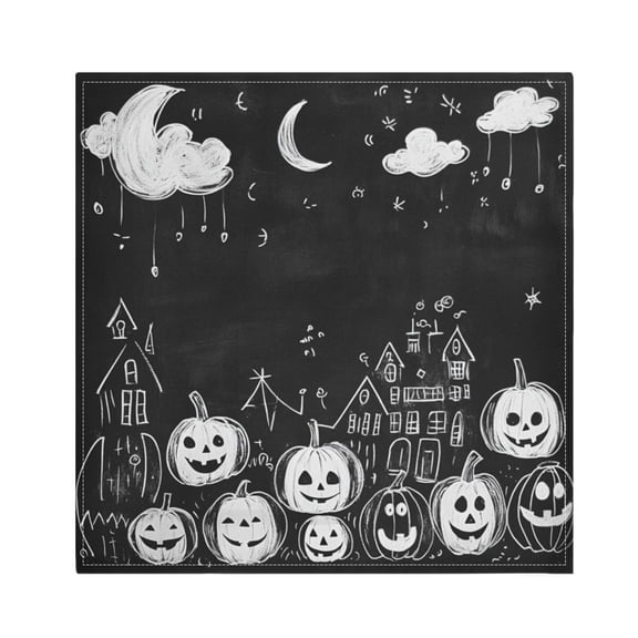 WOBOGO Pumpkins City Cloth Napkins 1 Piece Soft Elegant Touch Durable Absorbent Quick Drying for Elegant Dining