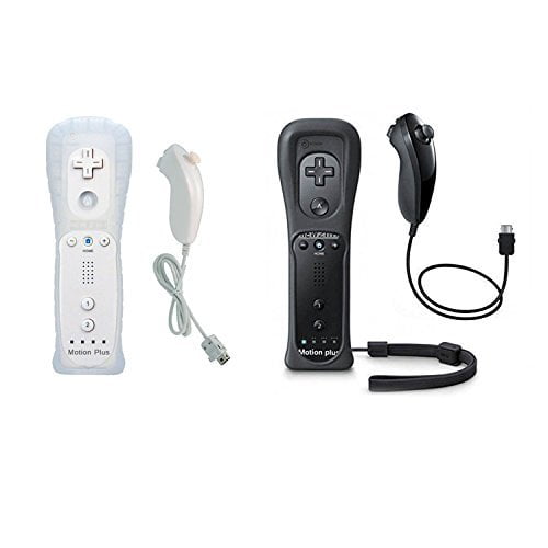 Motion Plus Remote And Nunchuck Controller For Nintendo Wii Wii U Black