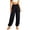 Black, variant on Women's Cotton Jogger Pants Loose Harem Pants Stretch Soft Active Pilates Dance Yoga Bloomer Pants Lightweight Lounge Pajama Trousers Wine S