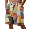 thumbnail image 4 of RMGVDSD Mens Shorts Casual Shorts Trend Printed Casual Vintage Plaid Vacation Beach Pants Loose Shorts For Men Lightweight Sports Gym Shorts, 4 of 4