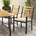 thumbnail image 2 of Costway Patio Dining Chairs Set of 2 Metal Outdoor Chairs with Removable Padded Cushions, 2 of 9
