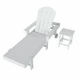 thumbnail image 5 of WestinTrends 2 Piece Adirondack Poly Reclining Chaise Lounge With Arms & Wheels, White, 5 of 5