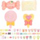 thumbnail image 1 of Lollipop Candy Resin Charms For Childrens Party Decoration And Stress Relief Assorted 50X2 00X0 40cm 50Pcs, 1 of 4