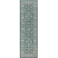 thumbnail image 2 of JONATHAN Y SANTA MONICA 2 x 10 Runner Rug, Palazzo Vine and Border Textured Weave - Teal/Gray, SMB103B-210, 2 of 5