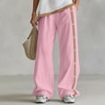 thumbnail image 5 of Edvintorg Wide Leg Lounge Pants for Women Plus Size Fashion Elastic Waisted Casual Loose Trouser with Pockets Women's Clothes Gray M, 5 of 7