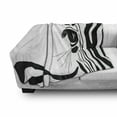 thumbnail image 3 of Wildlife Soft Flannel Fleece Throw Blanket, Sketch Detail of Zebra Eye Curved Lines Stripes Camouflage Pattern, Cozy Plush for Indoor and Outdoor Use, 60" x 80", Black and White, by Ambesonne, 3 of 6