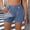 Light Blue, variant on SEMPAI Denim Shorts Women Casual High Waisted Solid Button Up Asymmetrical Denim Jean Skort Skirt Mini Shorts