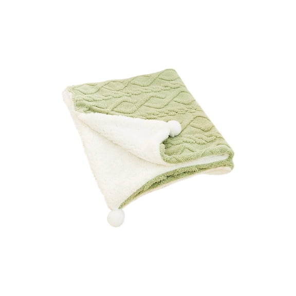Pet Blankets For Kittens And Adult Cats As Sleeping Quilts, Thickened Flannel Blankets For Cats Warmth, Dog Bed Mats, And Other Pet Supplies,Green - S