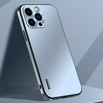 Cowithday for iPhone 15 Pro Max 6.7 inch Case 2023 [Military Drop Protection] Metal Aluminum Camera Cover Matte Hard PC Back Shell Soft TPU Bumper Shockproof Lightweight Case, Blue