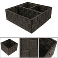 thumbnail image 4 of SHINYPASING 4Pcs Basket With Lid For Organizing Home Storage Boxes Dark Brown Color, 4 of 6