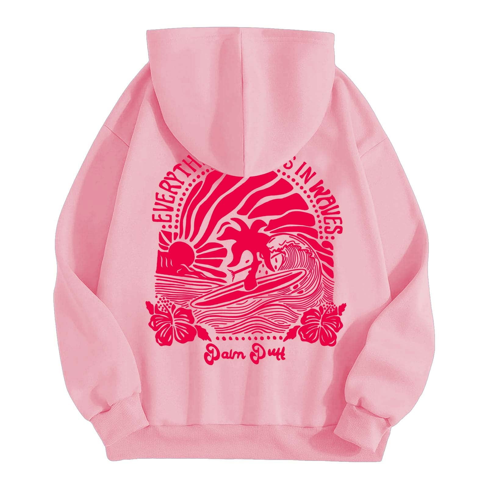 FUELEGO Pink Palm Puff Hoodies Clearance Aesthetic Hoodies Preppy Stuff For  Girls 10-12 Best Price Womens Zip Up Hoodies Plain Hoodies For Women Cute  Shirt For Girls 10-12 - Walmart.com