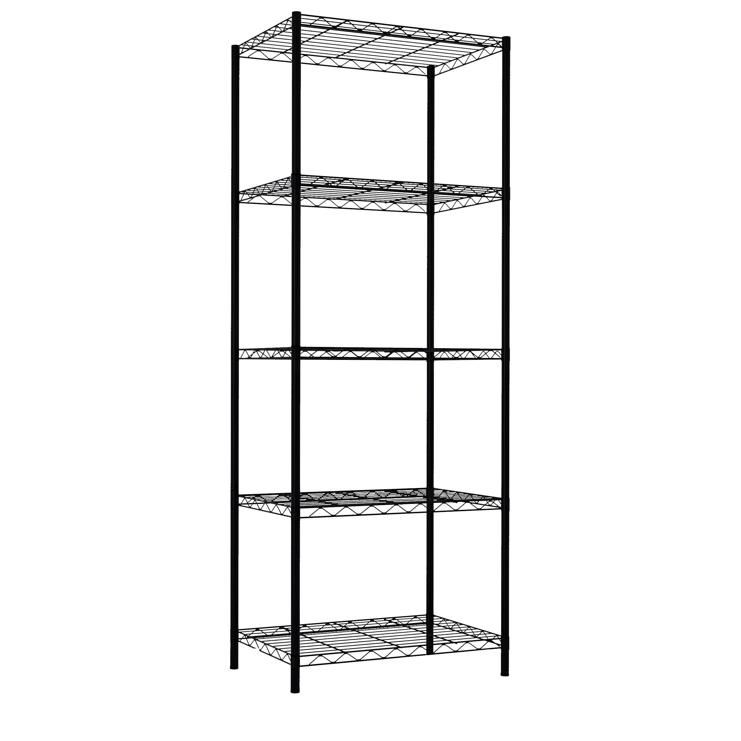 Home Basics Sunbeam 61 High 5 Tier Wire Shelving Storage Unit Walmart Com Walmart Com