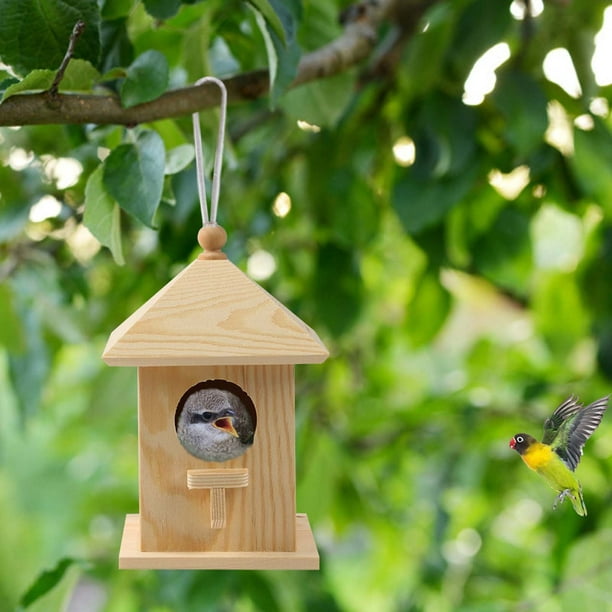 XZNGL Nid d'oiseau en Bois Nid d'Oiseau Suspendu Décoration de Jardin de  Maison 